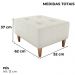 Puff Para Sala Piva 62 cm Tecido Boucle F492 Natural Milani Store