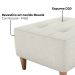 Puff Para Sala Piva 62 cm Tecido Boucle F492 Natural Milani Store