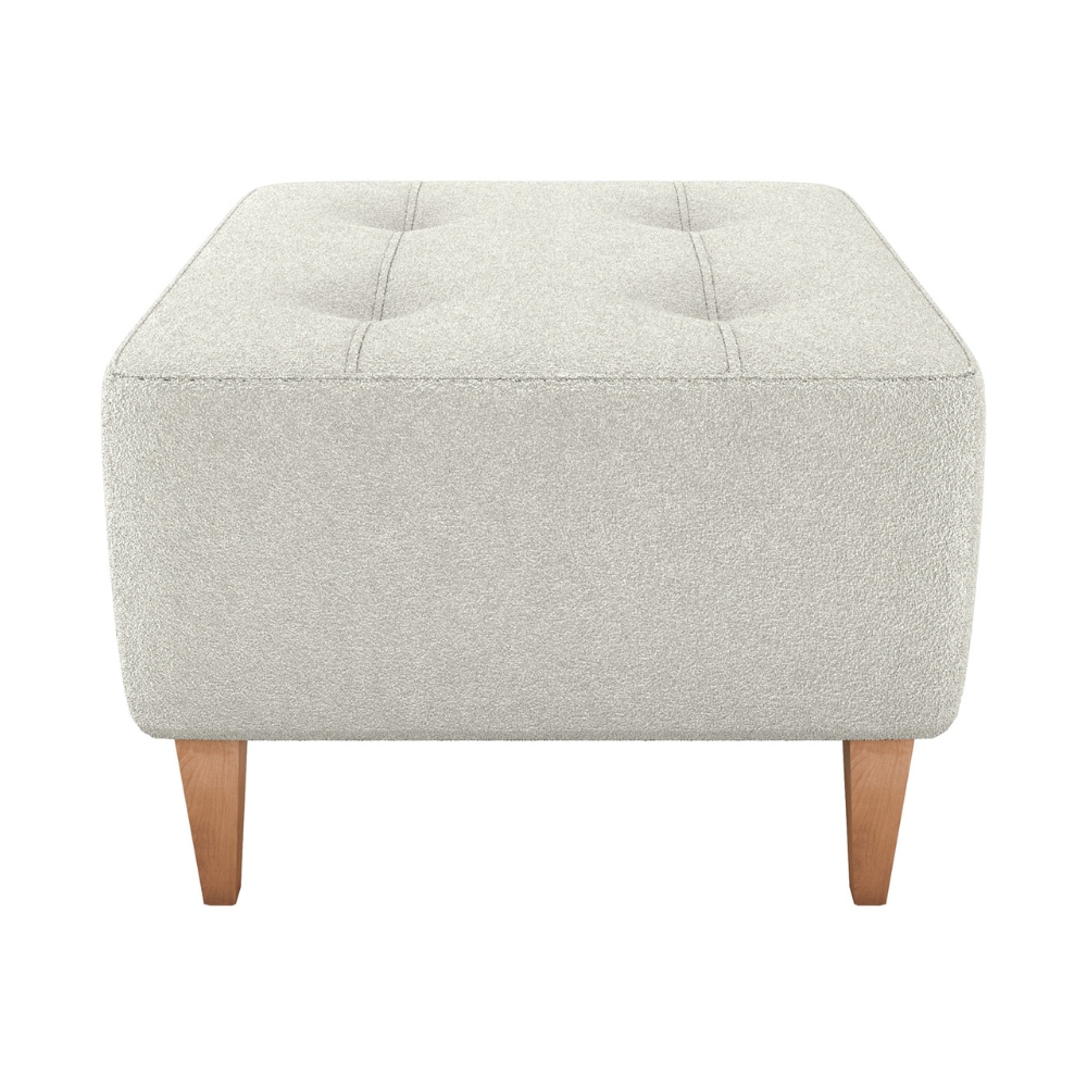 Puff Para Sala Piva 62 cm Tecido Boucle F492 Natural Milani Store