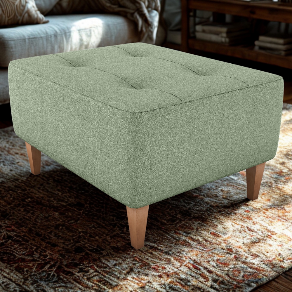 Puff Para Sala Piva 62 cm Tecido Boucle F494 Oliva Milani Store