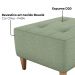 Puff Para Sala Piva 62 cm Tecido Boucle F494 Oliva Milani Store