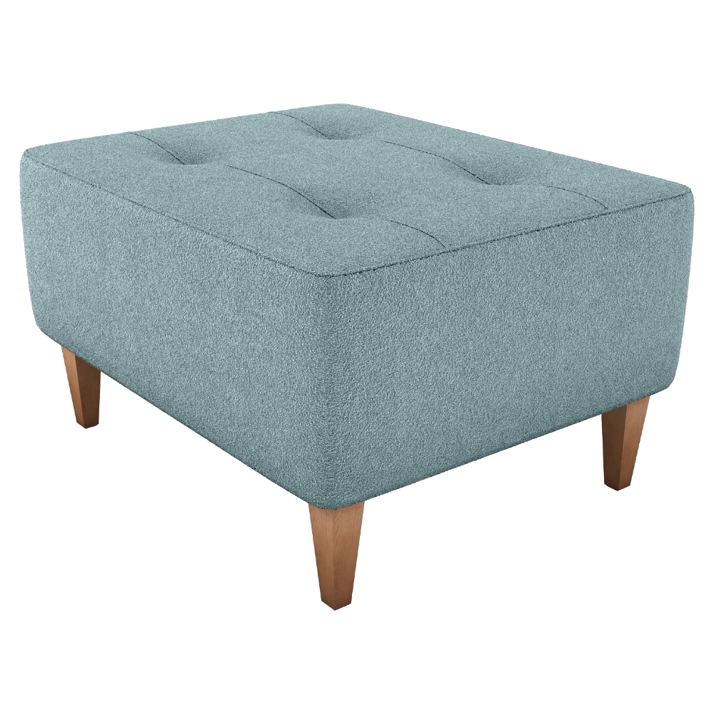 Puff Para Sala Piva 62 cm Tecido Boucle F495 Azul Milani Store