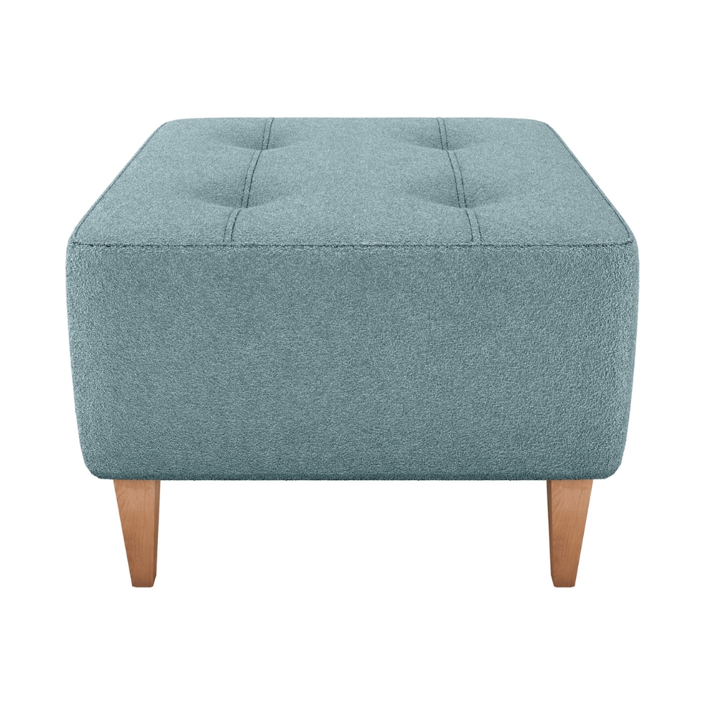 Puff Para Sala Piva 62 cm Tecido Boucle F495 Azul Milani Store
