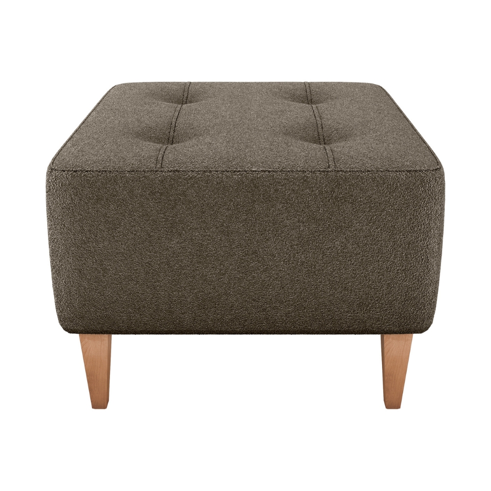 Puff Para Sala Piva 62 cm Tecido Boucle F498 Marrom Milani Store