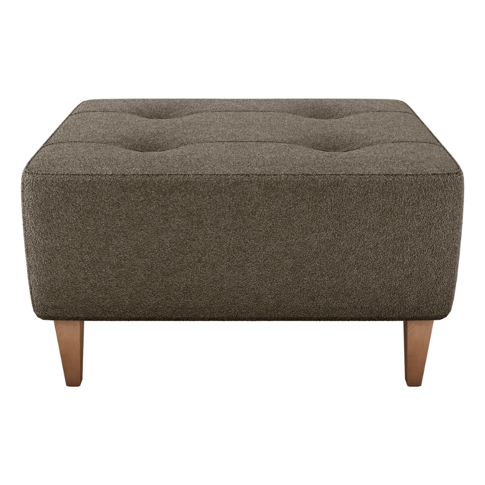 Puff Para Sala Piva 62 cm Tecido Boucle F498 Marrom Milani Store