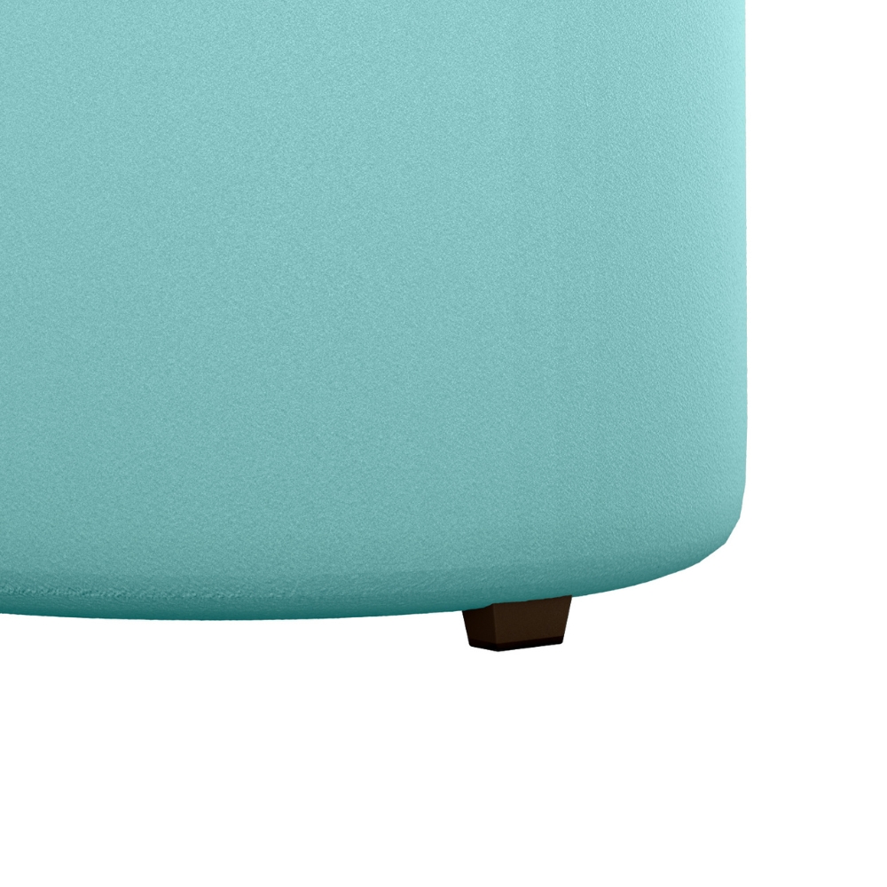 Puff Redondo Copenhage 43cm Veludo Deluxe Verde Milani Store