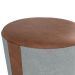 Puff Redondo Copenhage Corano Marrom Boucle Cinza Milani Store