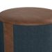 Puff Redondo Copenhage Corano Marrom Veludo Light Chumbo Milani Store