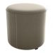 Puff Redondo Copenhage Veludo Maserati Marrom Claro Milani Store