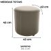 Puff Redondo Copenhage Veludo Maserati Marrom Claro Milani Store