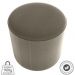 Puff Redondo Copenhage Veludo Maserati Marrom Claro Milani Store