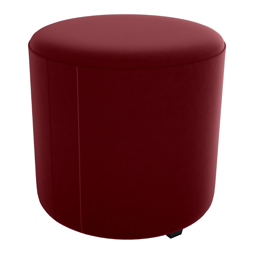 Puff Redondo Copenhage Veludo Maserati Vermelho Milani Store