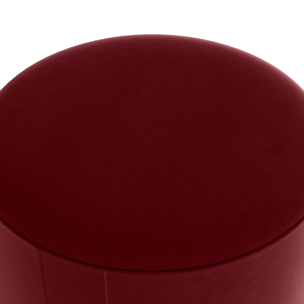 Puff Redondo Copenhage Veludo Maserati Vermelho Milani Store