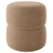 Puff Redondo Decorativo 49X43 cm Paris Boucle Bege Milani Store