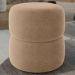 Puff Redondo Decorativo 49X43 cm Paris Boucle Bege Milani Store