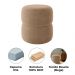 Puff Redondo Decorativo 49X43 cm Paris Boucle Bege Milani Store
