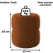 Puff Redondo Decorativo 49X43 cm Paris Boucle Terracota Milani Store
