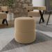 Puff Redondo Decorativo 49X43 cm Paris Linho Bege Milani Store