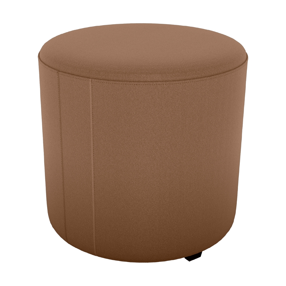 Puff Redondo Decorativo Copenhage 43 cm Veludo Inca Ferrugem Milani Store