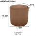 Puff Redondo Decorativo Copenhage 43 cm Veludo Inca Ferrugem Milani Store