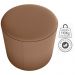 Puff Redondo Decorativo Copenhage 43 cm Veludo Inca Ferrugem Milani Store
