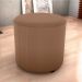 Puff Redondo Decorativo Copenhage 43 cm Veludo Inca Ferrugem Milani Store