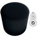 Puff Redondo Decorativo Copenhage 43 cm Veludo Inca Preto Milani Store