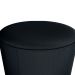 Puff Redondo Decorativo Copenhage 43 cm Veludo Inca Preto Milani Store