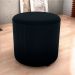 Puff Redondo Decorativo Copenhage 43 cm Veludo Inca Preto Milani Store