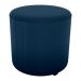 Puff Redondo Decorativo Copenhage 43x43 cm Veludo Azul Milani Store