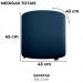Puff Redondo Decorativo Copenhage 43x43 cm Veludo Azul Milani Store
