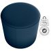 Puff Redondo Decorativo Copenhage 43x43 cm Veludo Azul Milani Store