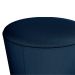 Puff Redondo Decorativo Copenhage 43x43 cm Veludo Azul Milani Store