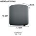 Puff Redondo Decorativo Copenhage 43x43 cm Veludo Cinza Milani Store