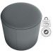 Puff Redondo Decorativo Copenhage 43x43 cm Veludo Cinza Milani Store