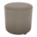 Puff Redondo Decorativo Copenhage 43x43 cm Veludo Marrom Claro Milani Store