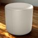Puff Redondo Decorativo Copenhage Corano Bege Milani Store