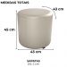 Puff Redondo Decorativo Copenhage Corano Bege Milani Store