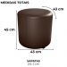Puff Redondo Decorativo Copenhage Corano Marrom Milani Store