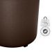 Puff Redondo Decorativo Copenhage Corano Marrom Milani Store