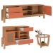 Rack 75 Pol Buffet e Mesa de Centro NAC4 Carvalho Terracota ARLY