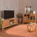 Rack 75 Pol Buffet e Mesa de Centro NAC4 Carvalho Terracota ARLY