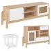 Rack 75 Pol Buffet e Mesa de Centro NAC4 Naturale Branco ARLY