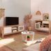 Rack 75 Pol Buffet e Mesa de Centro NAC4 Naturale Branco ARLY