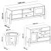 Rack 75 Pol Buffet e Mesa de Centro NAC4 Naturale Branco ARLY