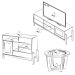 Rack 75 Pol Buffet e Mesa de Centro NAC4 Naturale Branco ARLY