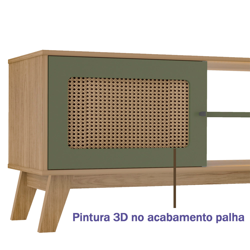 Rack 75 Pol Buffet e Mesas para Sala CO4 Carvalho Menta ARLY