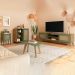 Rack 75 Pol Buffet e Mesas para Sala CO4 Carvalho Menta ARLY