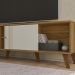 Rack Bancada 160 cm Para Tv 65 Pol DEN 3900 Off White Nature PLLA
