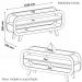 Rack Bancada Para TV 42 Pol 122 cm MDF Cinamomo Off White ARLY
